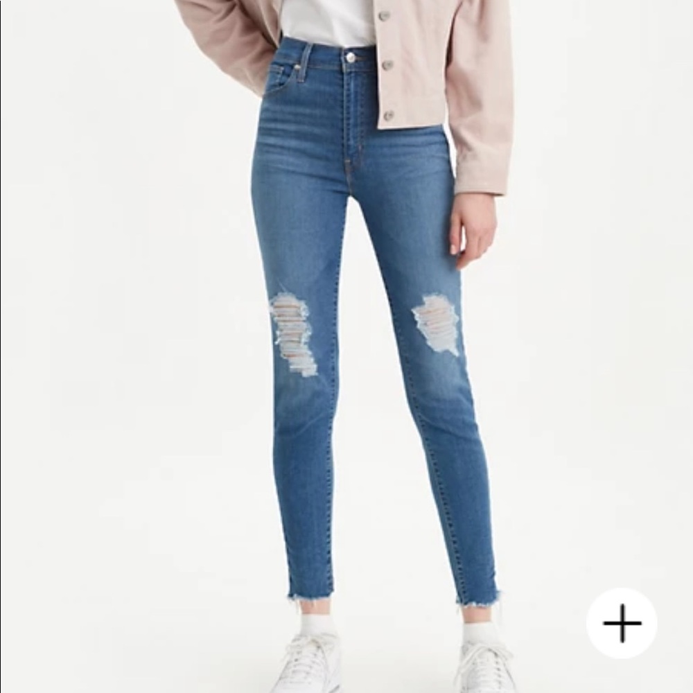 Levi’s Women’s Mile High Super Skinny Distressed Jeans size 29
